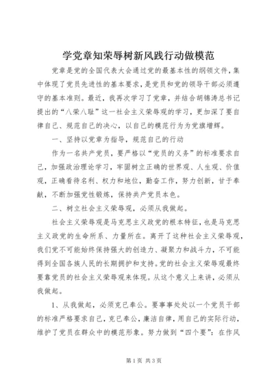 学党章知荣辱树新风践行动做模范.docx