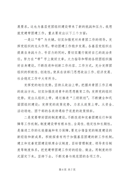 县委副书记在共青团××年工作会上的讲话.docx