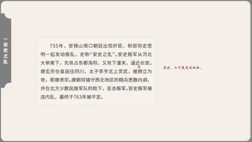 初中历史安史之乱与唐朝衰亡通用PPT模板