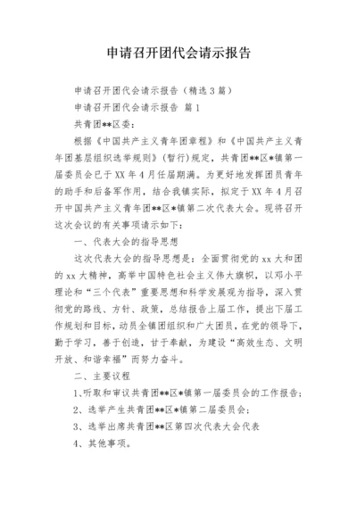 申请召开团代会请示报告.docx