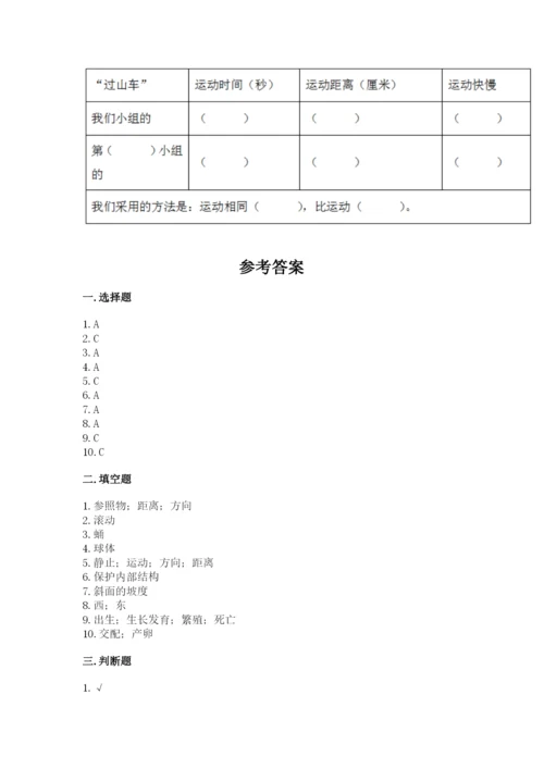 教科版科学三年级下册 期末测试卷及参考答案【典型题】.docx