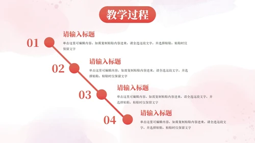小清新花卉教学教育PPT模板