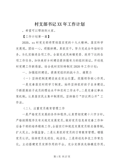 村支部书记XX年工作计划 (2).docx