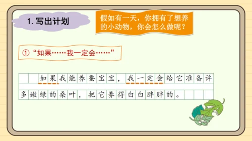 统编版语文二年级下册2024-2025学年度第七单元写话：养小动物的理由（课件）