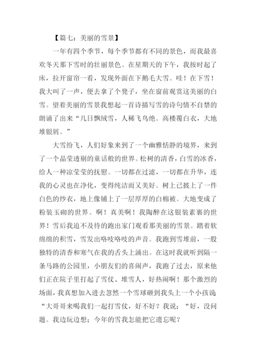 美丽的雪景作文500字.docx