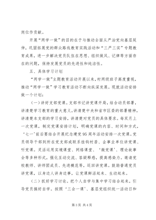 村党支部“两学一做”学习教育计划 (3).docx