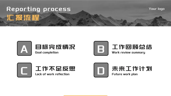 黑色简约年度总结PPT模板
