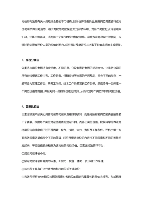 HR需要掌握的岗位评估的7种经典方法.docx