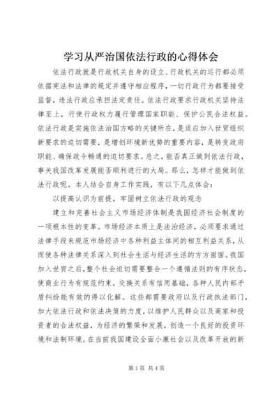 学习从严治国依法行政的心得体会 (2).docx