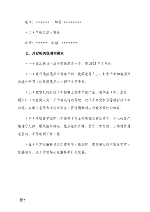 单位中层领导干部选拔任用工作专业方案.docx