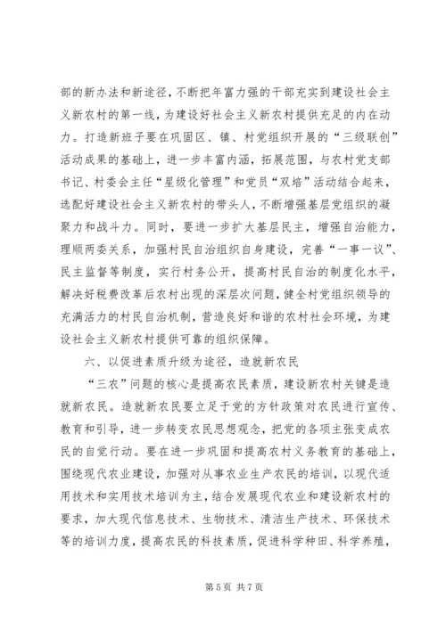 加快创新步伐努力建设社会主义新农村.docx