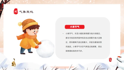小寒雪人通用PPT模板