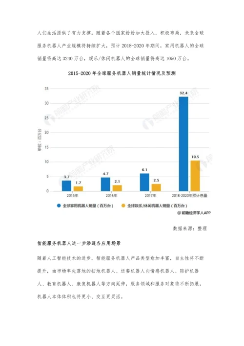 全球服务机器人市场现状及前景分析-智能服务机器人渗透率进一步提高.docx