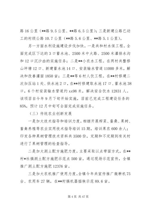 乡镇工作总结及某年工作计划的报告.docx