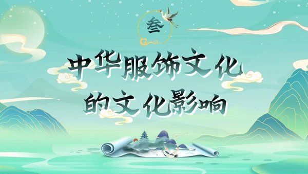 绿色国潮风中华服饰文化服装发展史文化讲座PPT