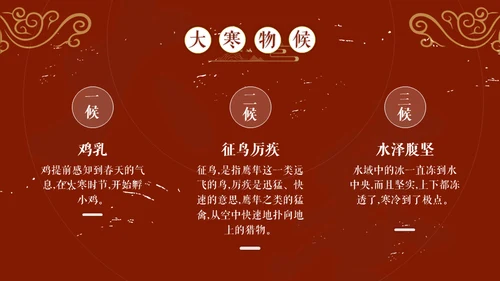 大寒中国风传统文化节气通用PPT教学课件