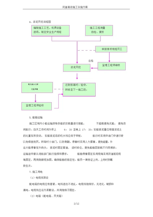 河道清淤施工实施方案