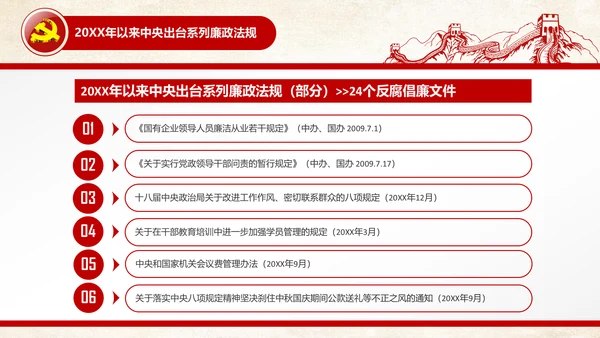 党员干部廉洁从业廉政教育PPT模板