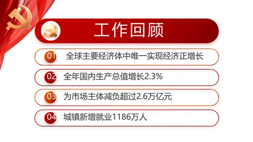 红色党支部工作总结动态PPT党课