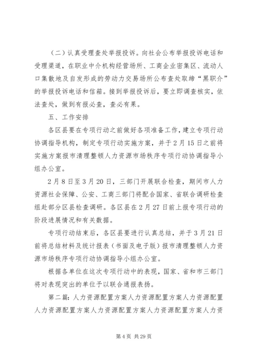 人力资源市场整治方案.docx