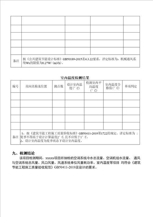 通风与空调系统检测报告