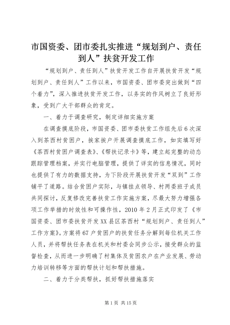 市国资委、团市委扎实推进“规划到户、责任到人”扶贫开发工作.docx