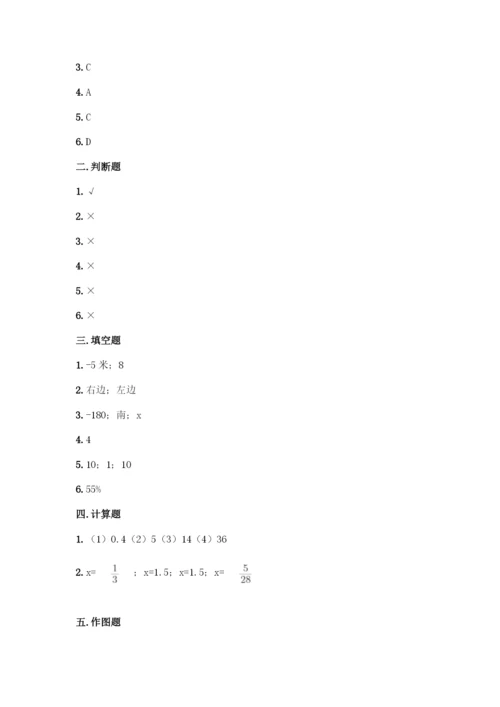 人教版六年级下册数学期末测试卷及参考答案【夺分金卷】.docx