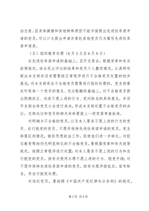 水库党支部保先活动整改提高阶段实施意见范文.docx