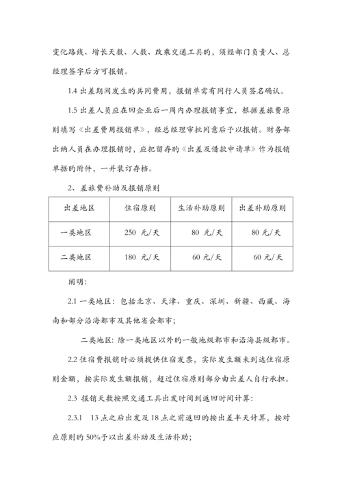 公司费用报销制度银恒融资财务会计规章制度四.docx