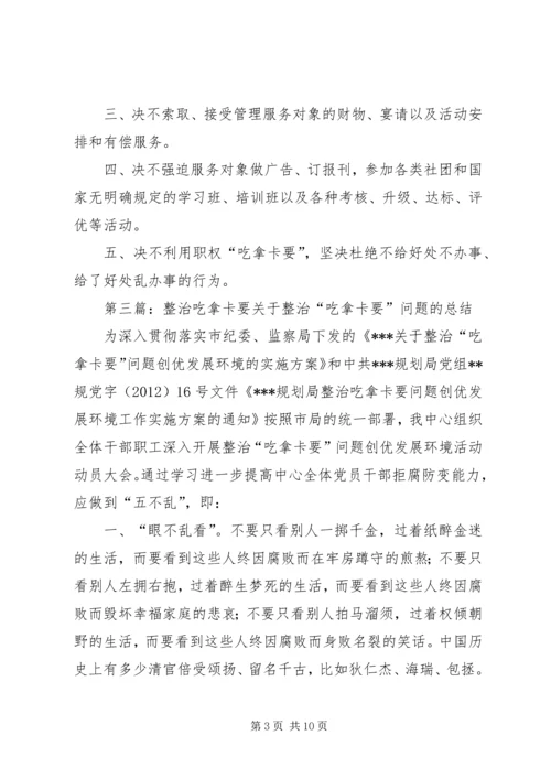 整治吃拿卡要学习心得.docx