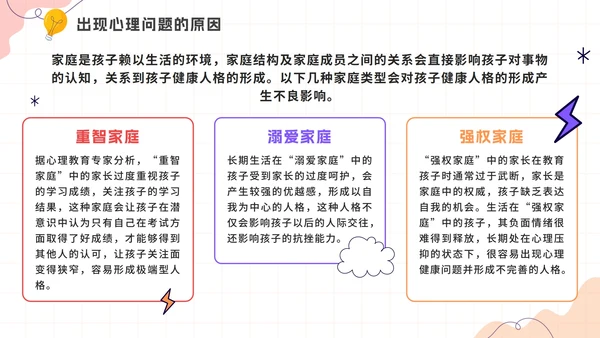卡通手绘关爱儿童心理健康教育讲座PPT模板