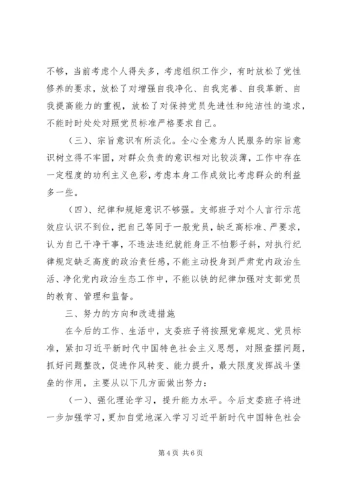 支部班子对照检查材料.docx