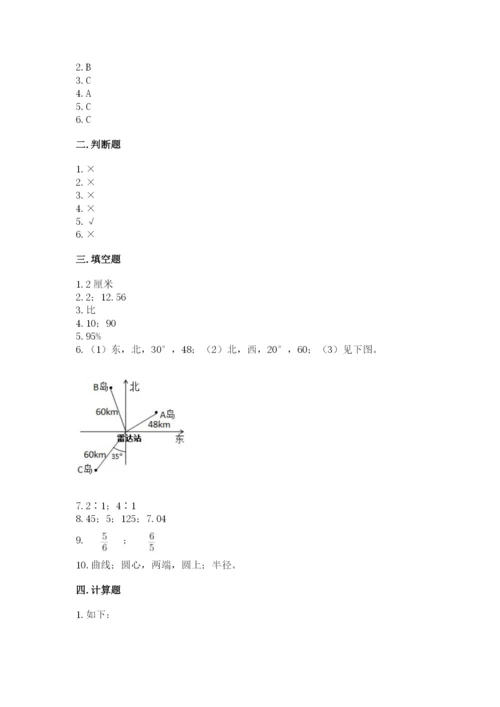 人教版六年级上册数学期末测试卷附参考答案（实用）.docx