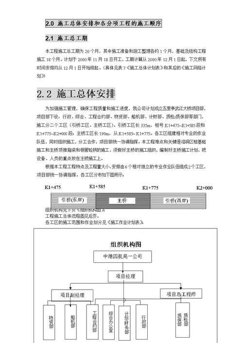 韶关市五里亭武江大桥施工组织设计方案