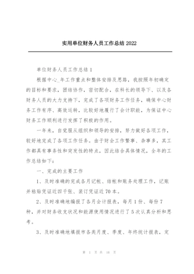 实用单位财务人员工作总结2022.docx