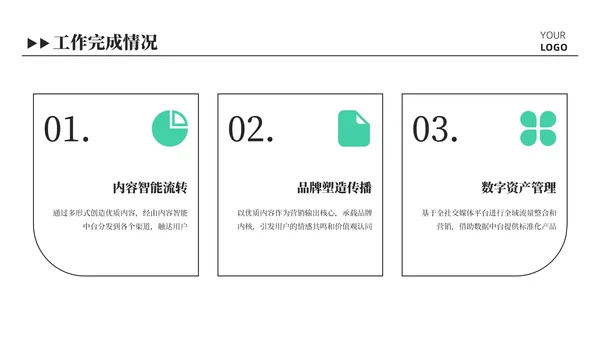 绿色插画风可爱总结汇报PPT模板