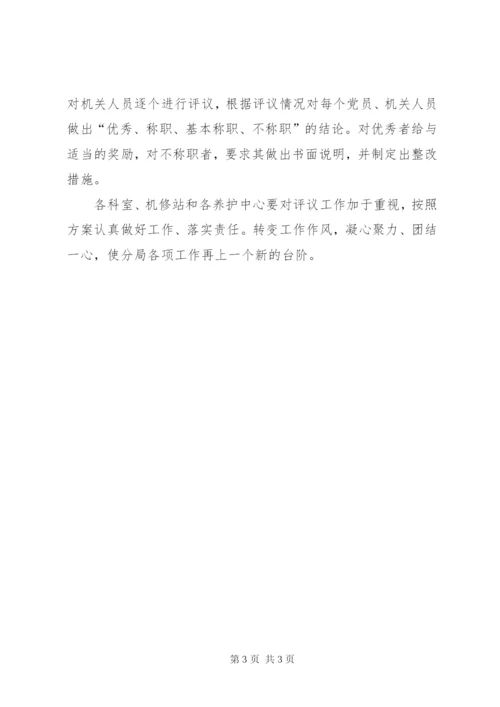 基层职工民主评议及机关工作人员实施方案.docx