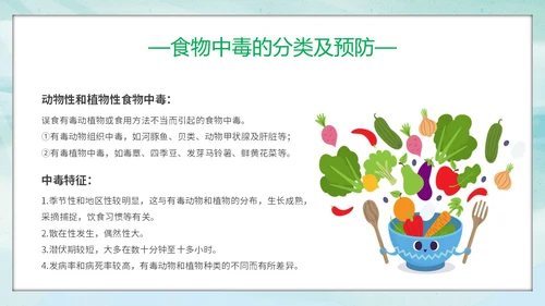 绿色小清新展板风食品安全与卫生食品安全人人有责主题PPT模板