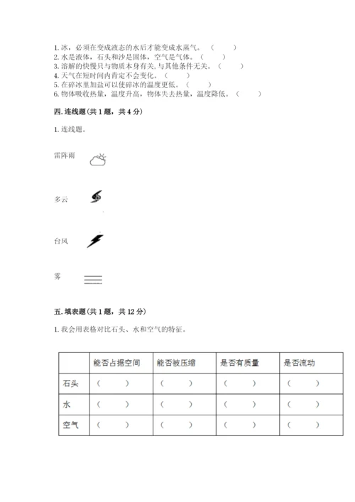 教科版小学三年级上册科学期末测试卷（考点精练）.docx