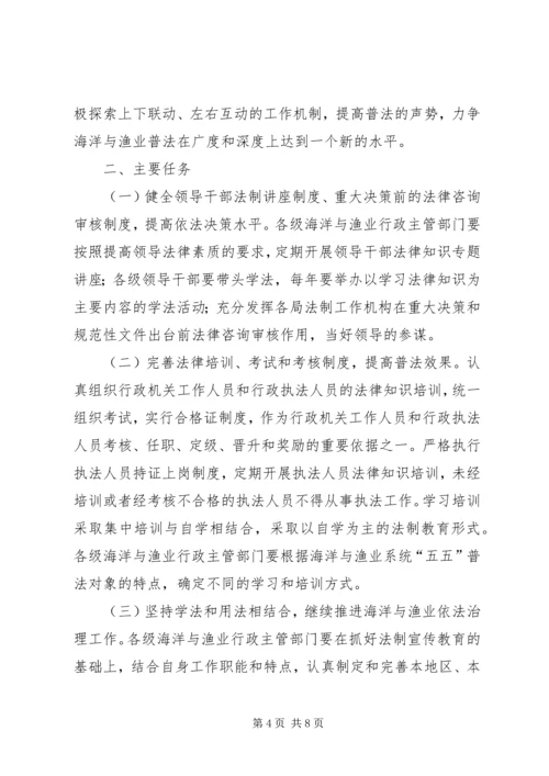 海洋与渔业系统普法规划.docx