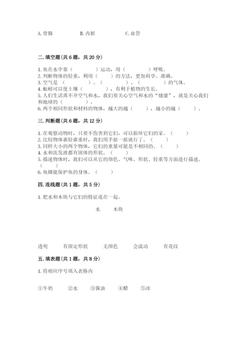 教科版一年级下册科学期末测试卷（考点提分）.docx