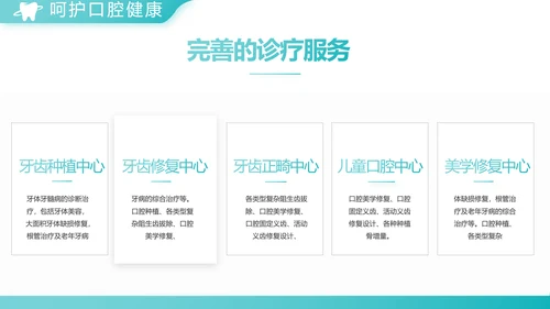 蓝色大气简约口腔医学介绍工作总结动态PPT