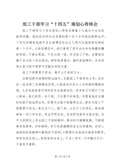 组工干部学习“十四五”规划心得体会.docx