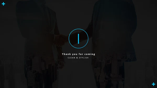 蓝色创意简洁设计公司简介商务PPT模板