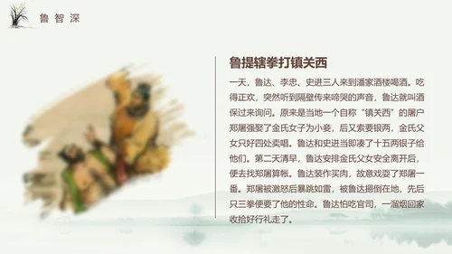 四大名著之《水浒传》书籍分享ppt模板