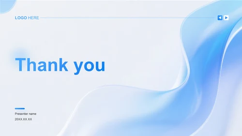 蓝色简约风项目成果展示PPT主题