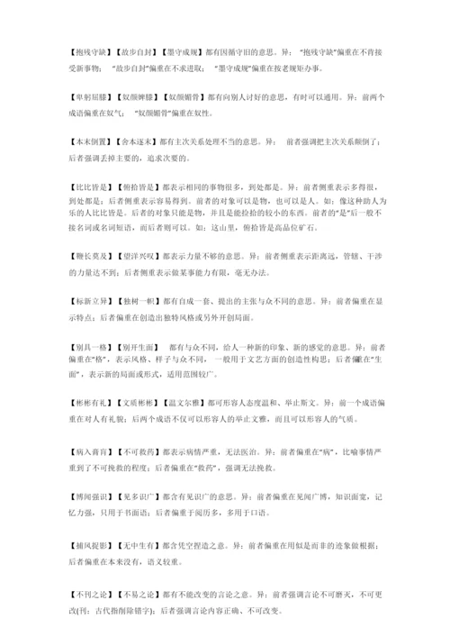 高考语文近义成语辨析.docx
