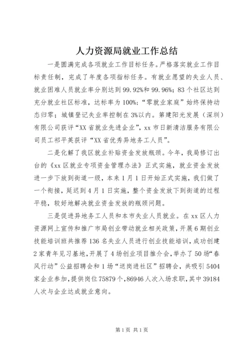 人力资源局就业工作总结.docx