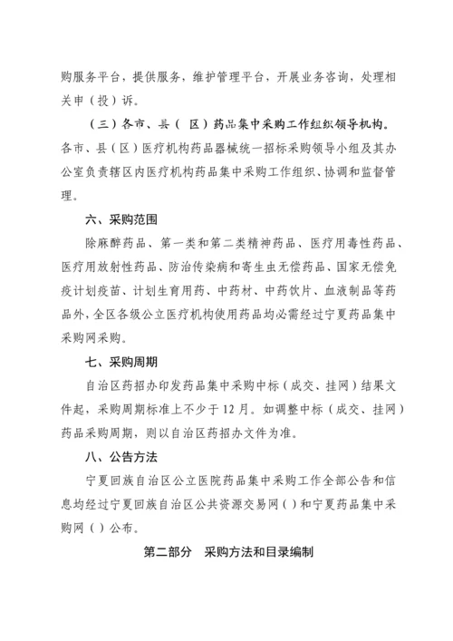 宁夏回族药品集中采购实施专项方案.docx