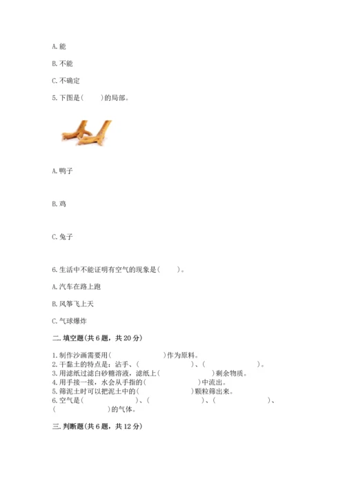苏教版一年级下册科学期末测试卷附答案【精练】.docx